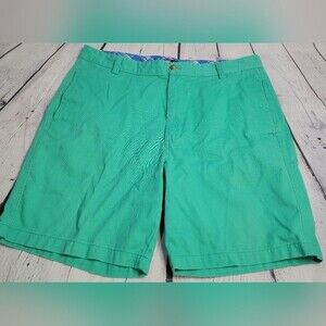 Chaps Chino Mint Green Flat Front Men's Shorts Size 36 Classic Preppy Casual